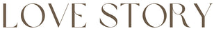 The logo of Australian bridal earrings designer Love Story Atelier. Typography in chocolate brown against a white background.